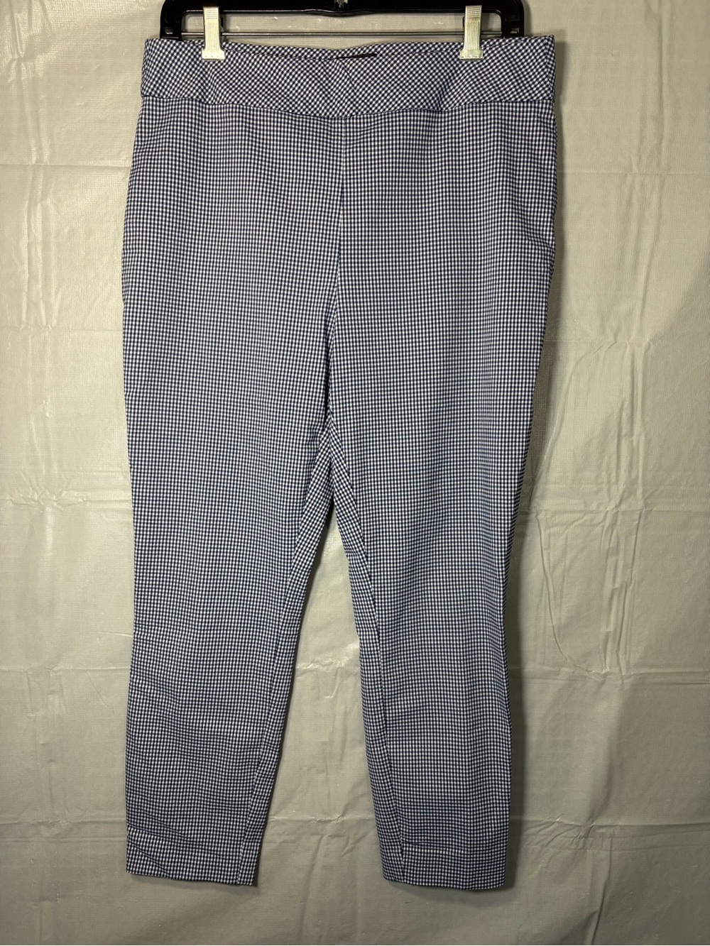 218. RW&Co Blue and White Gingham Pull-On Pants